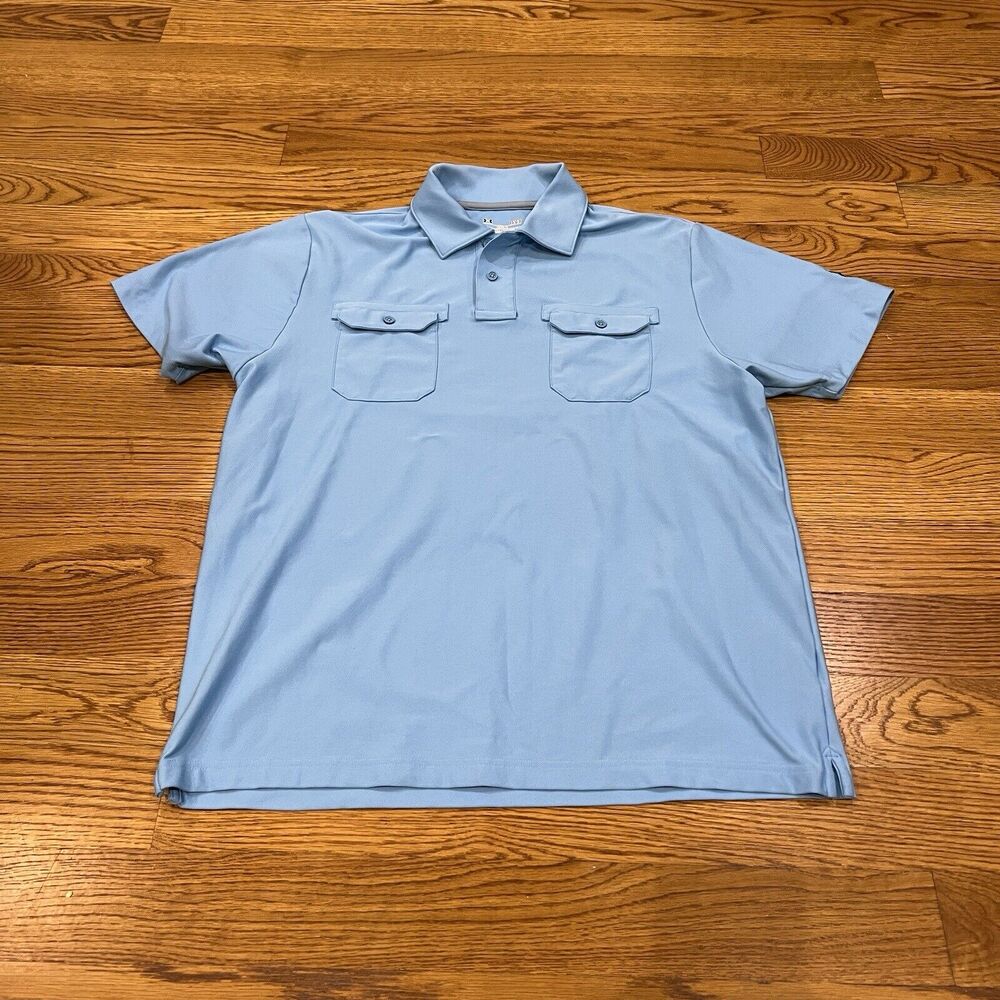 Under Armour Stratosphere Polo Shirt Mens Size L Blue Golf